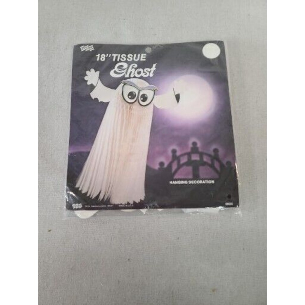 Vintage Eureka Ghost 18” Hanging Honeycomb Tissue Decoration Halloween